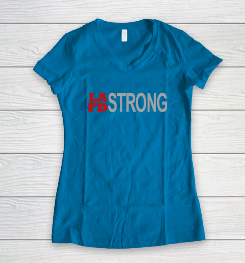 LAFD Strong Women's V-Neck T-Shirt 7