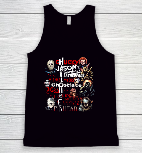 Chucky Jason Leatherface Michael Myers Ghostface Halloween Tank Top