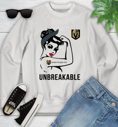 NHL Vegas Golden Knights Girl Unbreakable Hockey Sports Youth Sweatshirt