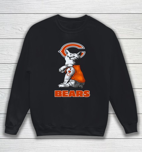 NFL Football My Cat Loves Chicago Bears Sweatshirt