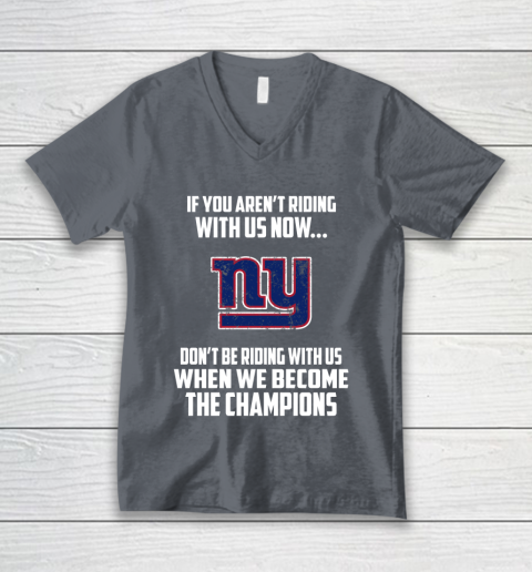 NFL New York Giants Football We Become The Champions V-Neck T-Shirt 4