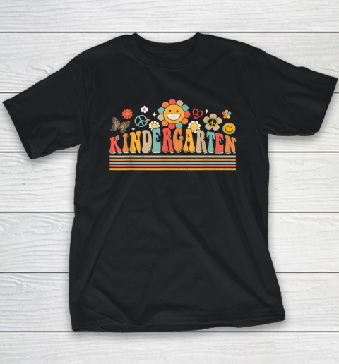 Groovy Retro Kindergarten Vibes Back To School Teachers Youth T-Shirt