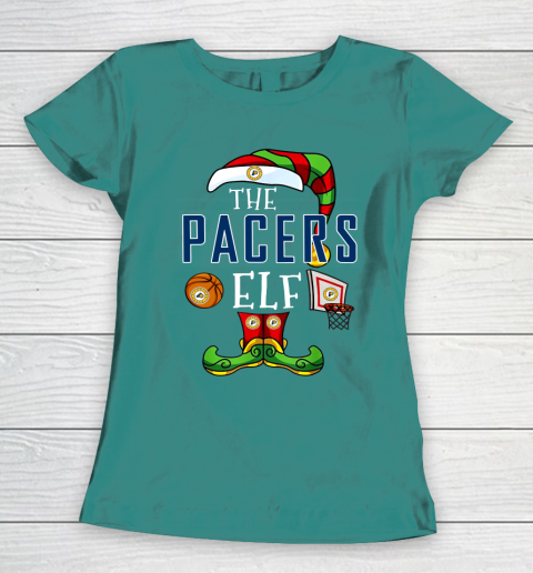 Indiana Pacers Christmas ELF Funny NBA Women's T-Shirt 10
