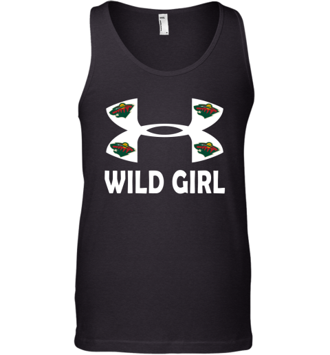 NHL Minnesota Wild Girl Under Armour Hockey Sports 3r2SZAFknL9 unisex tank 17 95 151514 front black