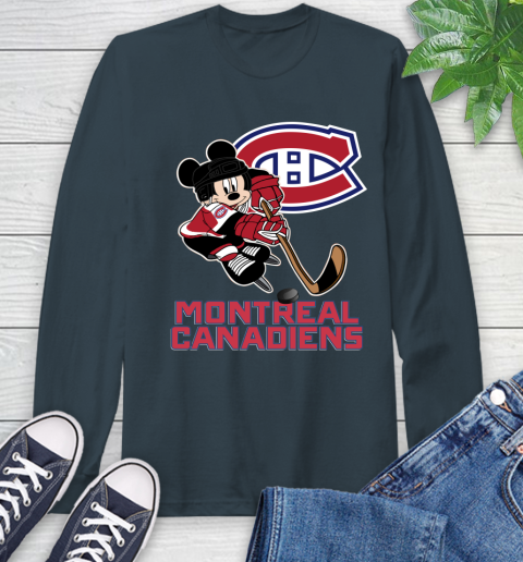 NHL Montreal Canadiens Mickey Mouse Disney Hockey T Shirt Long Sleeve T-Shirt 8
