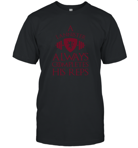 A Lannister Always Completes His Reps Unisex Jersey Tee