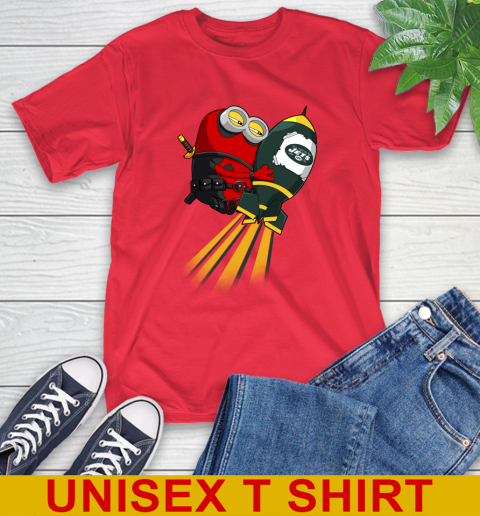 NFL Football New York Jets Deadpool Minion Marvel Shirt T-Shirt 12