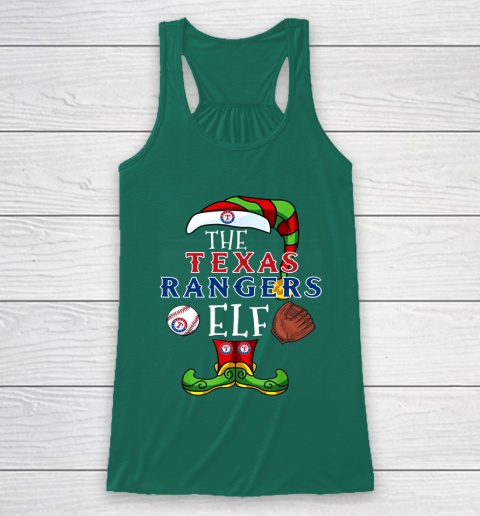 Texas Rangers Christmas ELF Funny MLB Racerback Tank 5