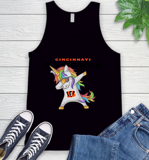 Cincinnati Bengals NFL Football Funny Unicorn Dabbing Sports Tank Top 2