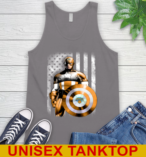 New York Knicks NBA Basketball Captain America Marvel Avengers American Flag Shirt Tank Top 6