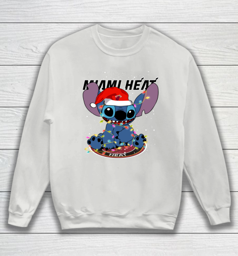 Miami Heat NBA noel stitch Basketball Christmas Sweatshirt 3