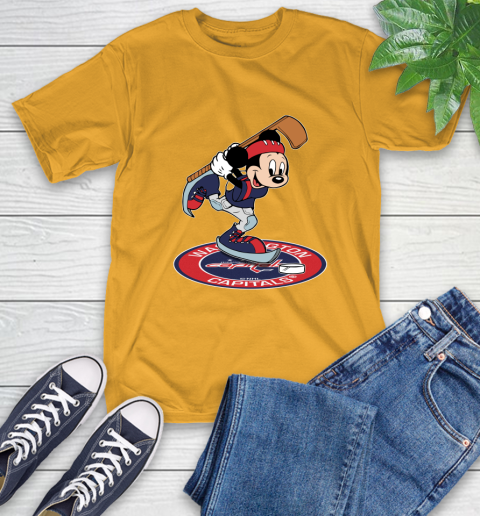NHL Hockey Washington Capitals Cheerful Mickey Disney Shirt T-Shirt 3