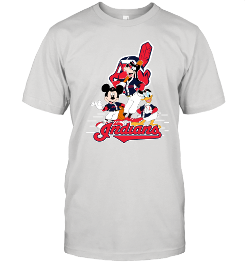 Cleveland Indians Mickey Donald And Goofy Baseball Unisex Jersey Tee