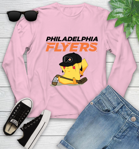 NHL Pikachu Hockey Sports Philadelphia Flyers Youth Long Sleeve 10
