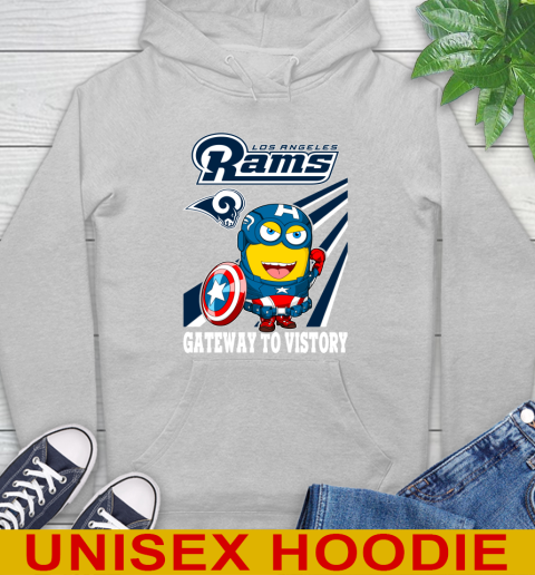 NFL Football Los Angeles Rams Captain America Marvel Avengers Minion Shirt Hoodie 6