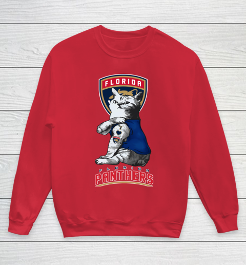 NHL My Cat Loves Florida Panthers Hockey Youth Sweatshirt 7