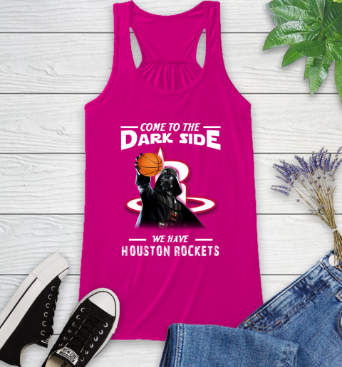 NBA Come To The Dark Side We Have Houston Rockets Star Wars Darth Vader Basketball Racerback Tank 7