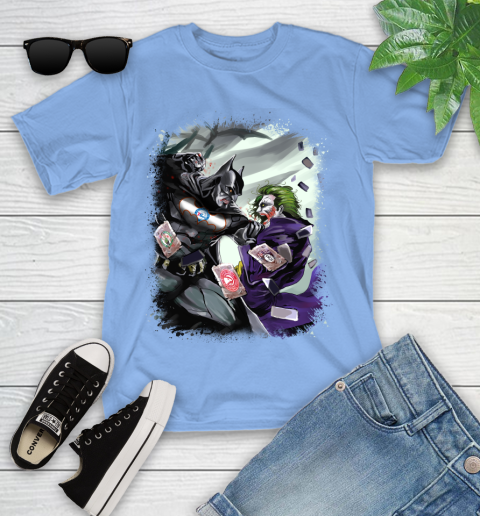 Philadelphia 76ers MLB Basketball Batman Fighting Joker DC Comics Youth T-Shirt 11