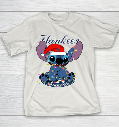 New York Yankees MLB noel stitch Baseball Christmas Youth T-Shirt 8