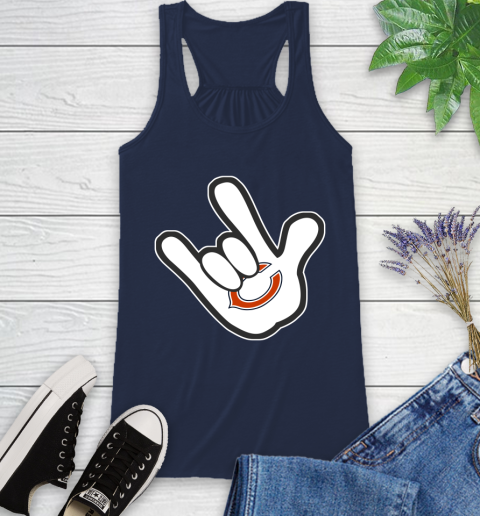 Chicago Bears NFL Football Mickey Rock Hand Disney Racerback Tank 10