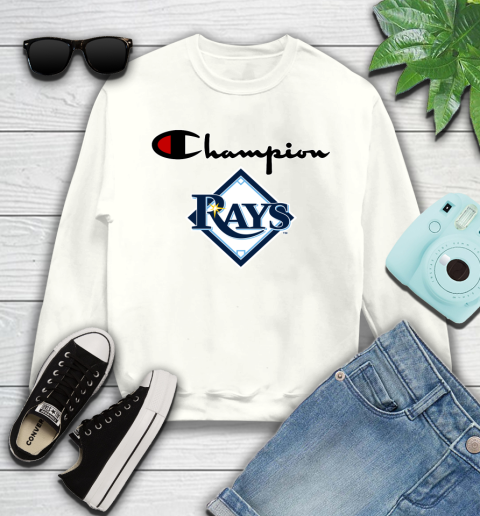 MLB Baseball Tampa Bay Rays Champion Shirt Youth Sweatshirt