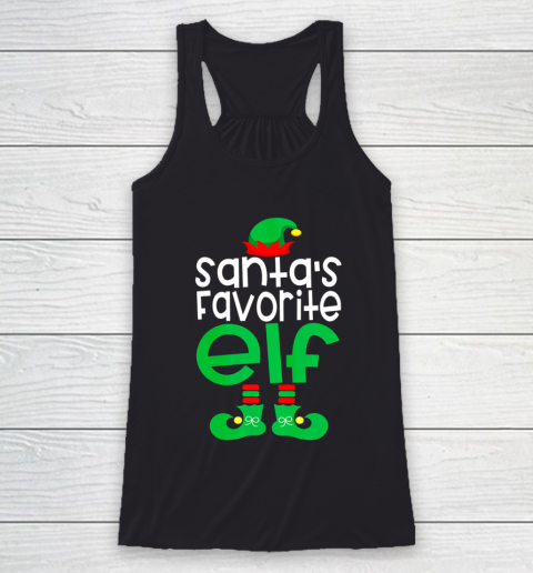 Christmas Santas Favorite Elf Funny Racerback Tank