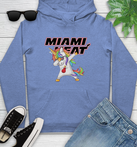 Miami Heat NBA Basketball Funny Unicorn Dabbing Sports Youth Hoodie 12