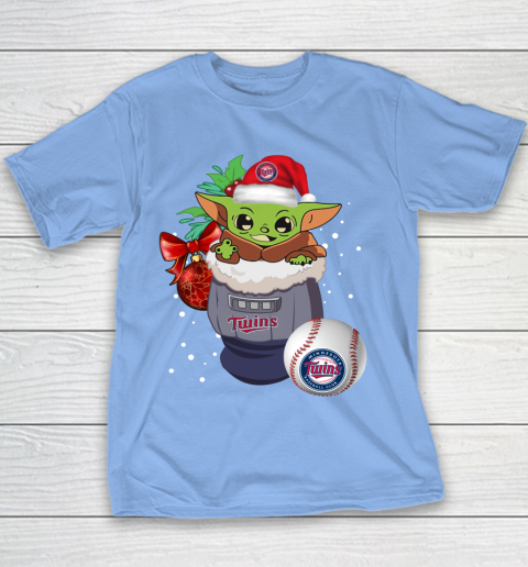 Minnesota Twins Christmas Baby Yoda Star Wars Funny Happy MLB Youth T-Shirt 10