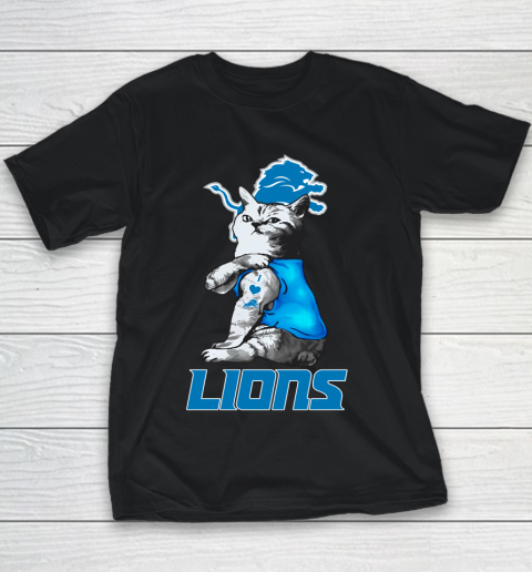 NFL Football My Cat Loves Detroit Lions Youth T-Shirt