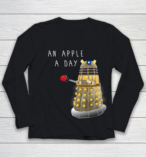 Doctor Who Shirt An Apple a Day Keeps the Doctor Away Youth Long Sleeve