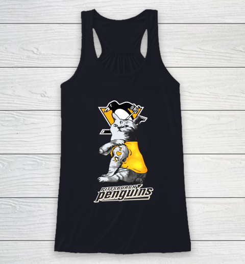 NHL My Cat Loves Pittsburgh Penguins Hockey Racerback Tank 7