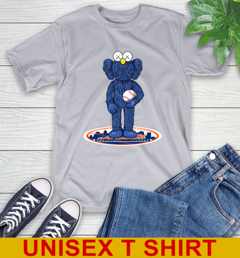 MLB Baseball New York Mets Kaws Bff Blue Figure Shirt T-Shirt 6