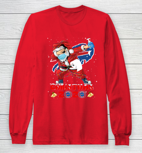 Buffalo Bills Funny Santa Claus Dabbing Christmas 2020 NFL Long Sleeve T-Shirt 7