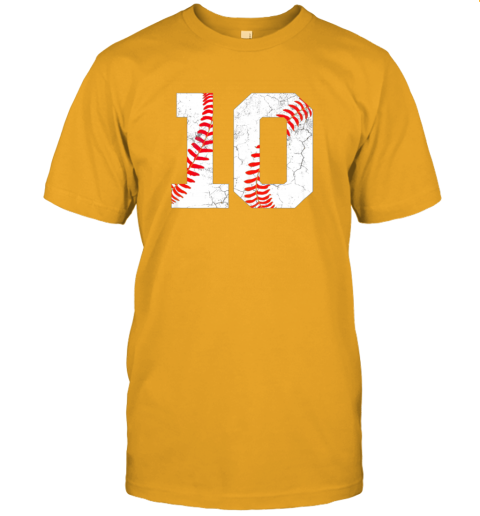 e6wl 10th birthday shirt baseball boys kids ten 10 tenth gift jersey t shirt 60 front gold