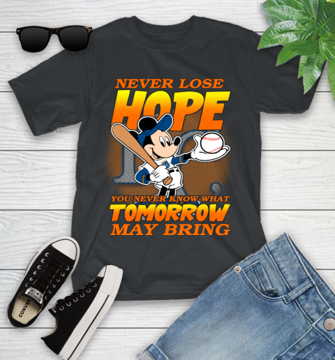 Kansas City Royals MLB Baseball Mickey Disney Never Lose Hope Youth T-Shirt