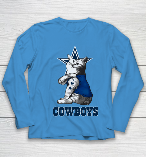 NFL Football My Cat Loves Dallas Cowboys Youth Long Sleeve 5