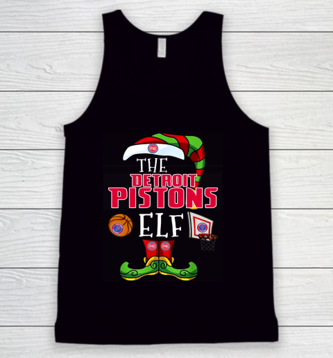 Detroit Pistons Christmas ELF Funny NBA Tank Top