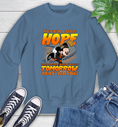 Anaheim Ducks NHL Hockey ootball Mickey Disney Never Lose Hope Sweatshirt 8