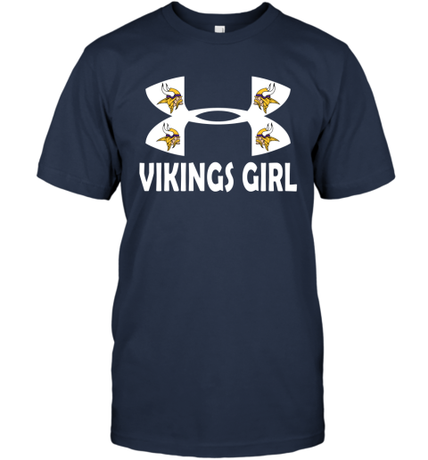 NFL Minnesota Vikings Girl Under Armour Football Sports C9svJvwk5os classic t shirt 2 95 151514 front navy