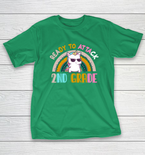 Back to school shirt Ready To Attack 2nd grade Unicorn T-Shirt 15