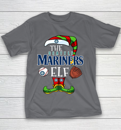 Seattle Mariners Christmas ELF Funny MLB Youth T-Shirt 5