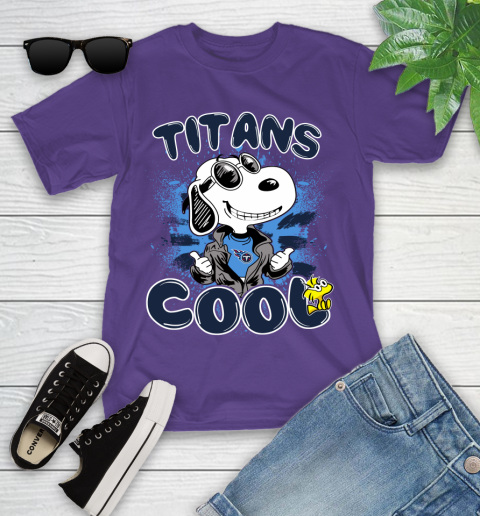 NFL Football Tennessee Titans Cool Snoopy Shirt Youth T-Shirt 3