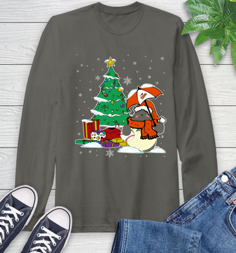 Baltimore Orioles MLB Baseball Cute Tonari No Totoro Christmas Sports Long Sleeve T-Shirt 9