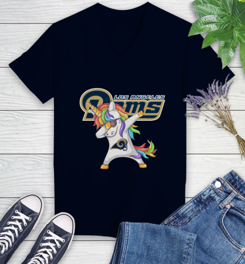 Los Angeles Rams Women's V-Neck T-Shirt 3