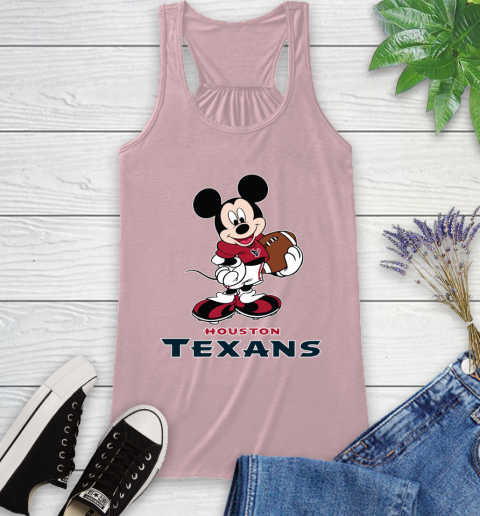 NFL Football Houston Texans Cheerful Mickey Mouse Shirt Racerback Tank 10
