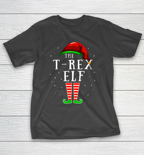 T Rex Elf Matching Family Group Christmas Party Pajama T-Shirt