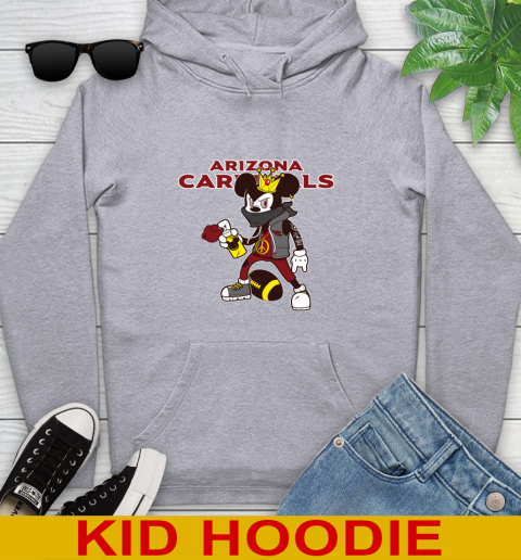 Arizona Cardinals NFL Football Mickey Peace Sign Sports Youth Hoodie 6