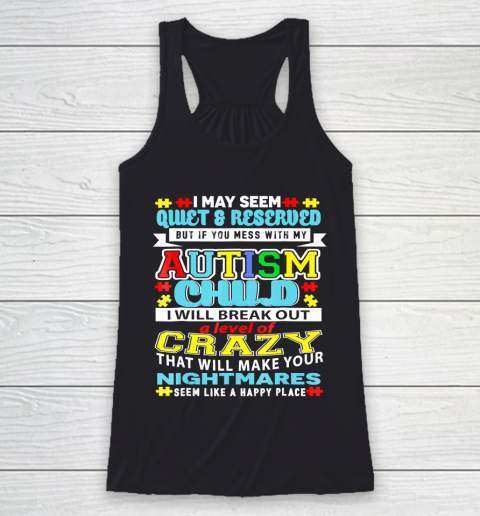 My Autism Child Autism Awareness Racerback Tank