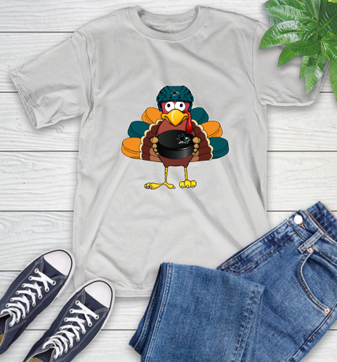 San Jose Sharks Turkey Thanksgiving Day T-Shirt