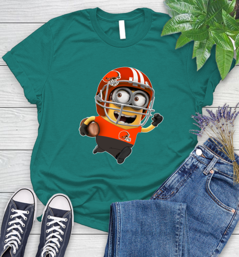NFL Cleveland Browns Minions Disney Football Sports Women's T-Shirt 12